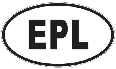 EPL - 3 Letter Initials Oval Magnet