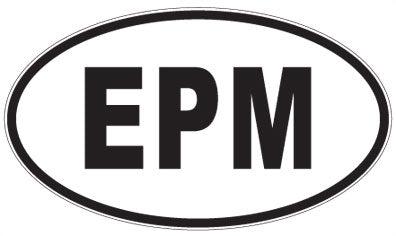 EPM - 3 Letter Initials Oval Magnet