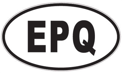 EPQ - 3 Letter Initials Oval Magnet
