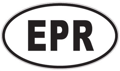 EPR - 3 Letter Initials Oval Sticker