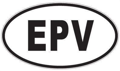 EPV - 3 Letter Initials Oval Magnet