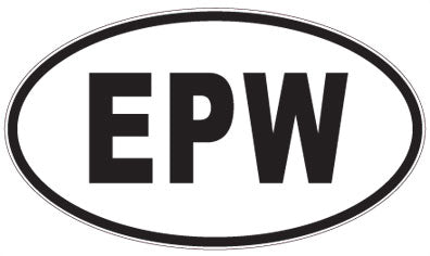 EPW - 3 Letter Initials Oval Magnet
