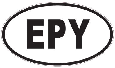 EPY - 3 Letter Initials Oval Magnet