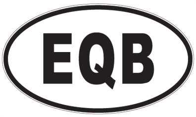 EQB - 3 Letter Initials Oval Magnet