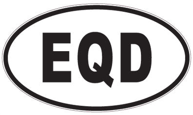 EQD - 3 Letter Initials Oval Magnet