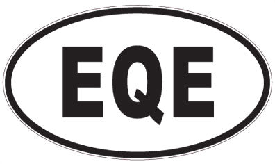 EQE - 3 Letter Initials Oval Magnet