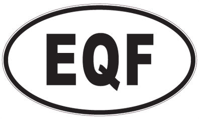EQF - 3 Letter Initials Oval Magnet