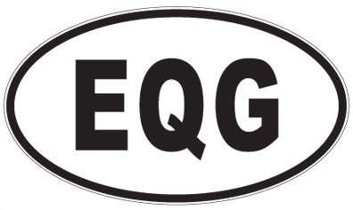 EQG - 3 Letter Initials Oval Magnet