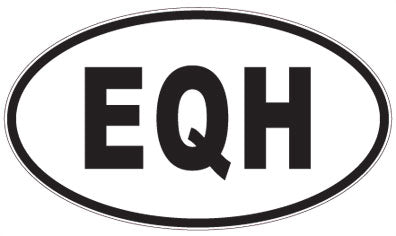 EQH - 3 Letter Initials Oval Magnet