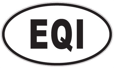 EQI - 3 Letter Initials Oval Magnet