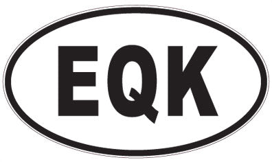 EQK - 3 Letter Initials Oval Magnet