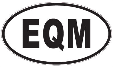 EQM - 3 Letter Initials Oval Magnet