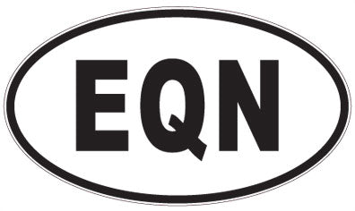 EQN - 3 Letter Initials Oval Magnet