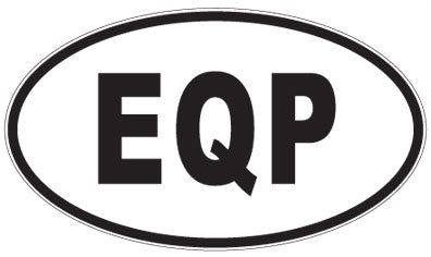 EQP - 3 Letter Initials Oval Magnet