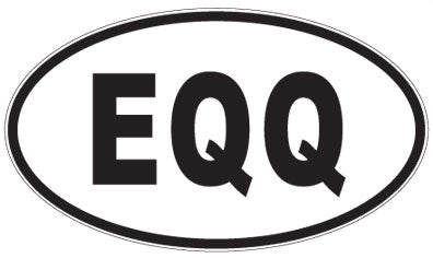 EQQ - 3 Letter Initials Oval Magnet