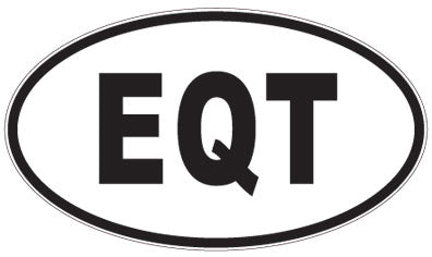 EQT - 3 Letter Initials Oval Sticker
