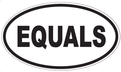 EQUALS - Oval Sticker