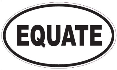 EQUATE - Oval Sticker