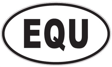 EQU - 3 Letter Initials Oval Magnet