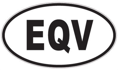 EQV - 3 Letter Initials Oval Magnet