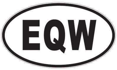 EQW - 3 Letter Initials Oval Magnet