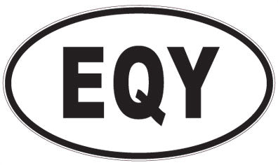 EQY - 3 Letter Initials Oval Magnet
