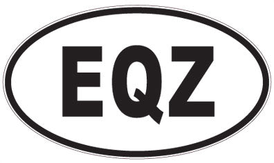 EQZ - 3 Letter Initials Oval Magnet