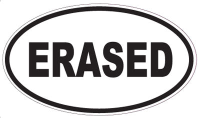 ERASED - Oval Sticker