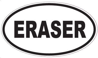 ERASER - Oval Sticker