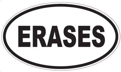 ERASES - Oval Sticker