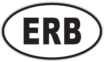 ERB - 3 Letter Initials Oval Magnet