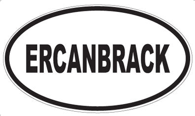 ERCANBRACK - Oval Sticker