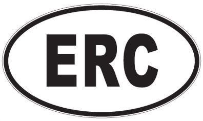 ERC - 3 Letter Initials Oval Magnet