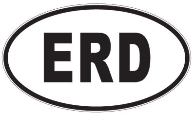 ERD - 3 Letter Initials Oval Magnet
