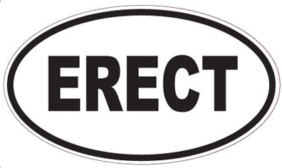 ERECT - Oval Sticker