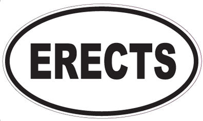 ERECTS - Oval Sticker