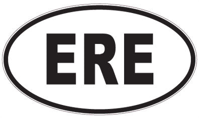 ERE - 3 Letter Initials Oval Magnet