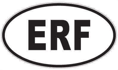 ERF - 3 Letter Initials Oval Magnet
