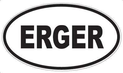 ERGER - Oval Sticker