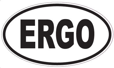 ERGO - Oval Sticker