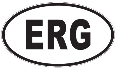 ERG - 3 Letter Initials Oval Magnet