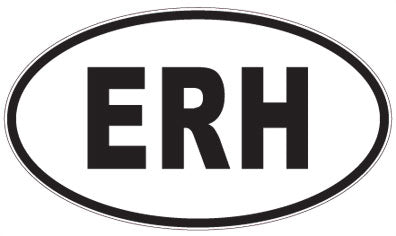 ERH - 3 Letter Initials Oval Magnet