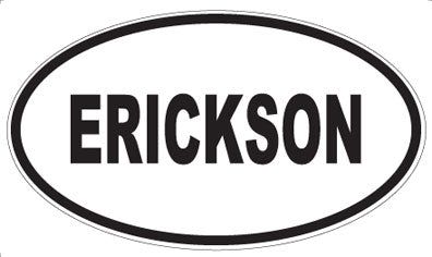 ERICKSON - Oval Sticker