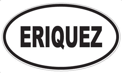 ERIQUEZ - Oval Magnet
