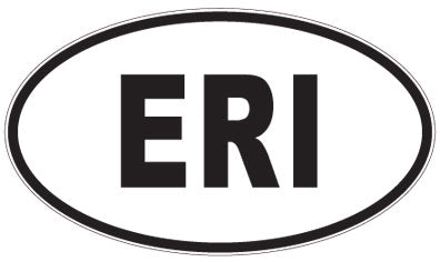 ERI - 3 Letter Initials Oval Magnet