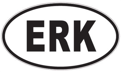 ERK - 3 Letter Initials Oval Magnet