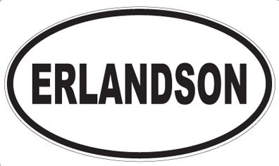 ERLANDSON - Oval Magnet
