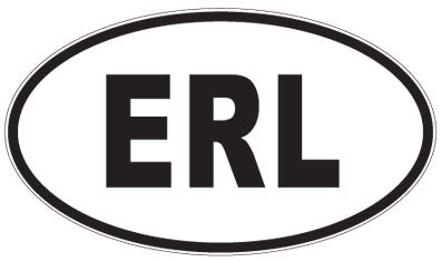 ERL - 3 Letter Initials Oval Magnet