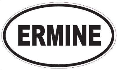 ERMINE - Oval Sticker