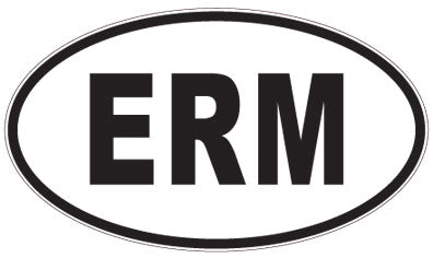 ERM - 3 Letter Initials Oval Magnet